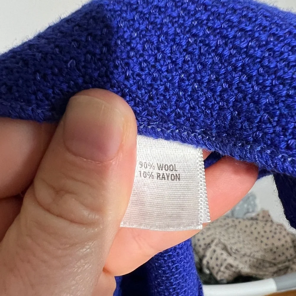 St. John Collection Royal Blue Wool Dress and Jacket - Picture 7 of 12